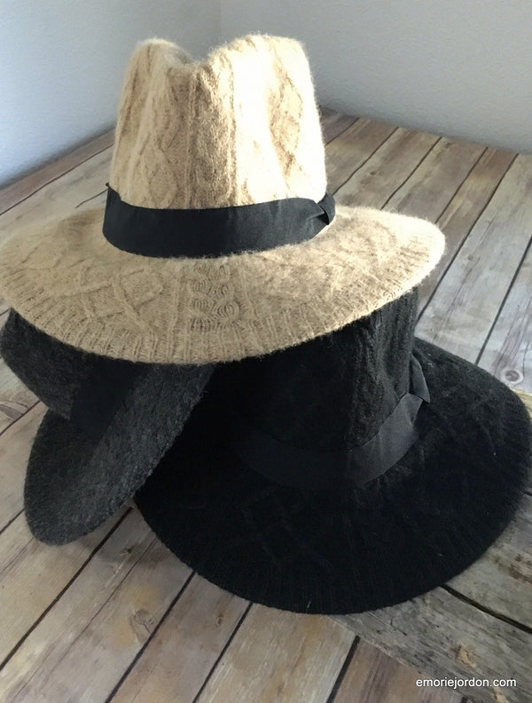 Sweater Homburg Brimmed Hat