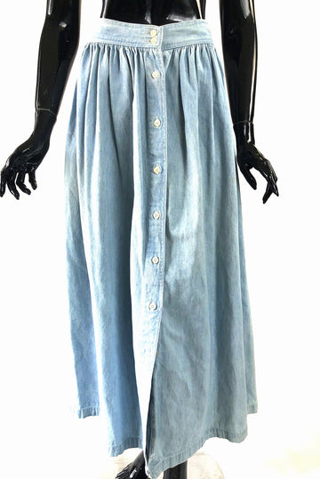 Vintage Morning Sky Denim Jean Skirt