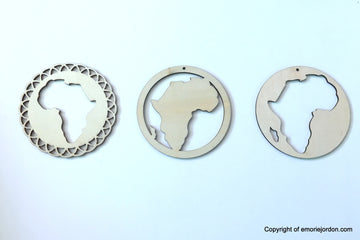 Circular Africa Wooden Earrings