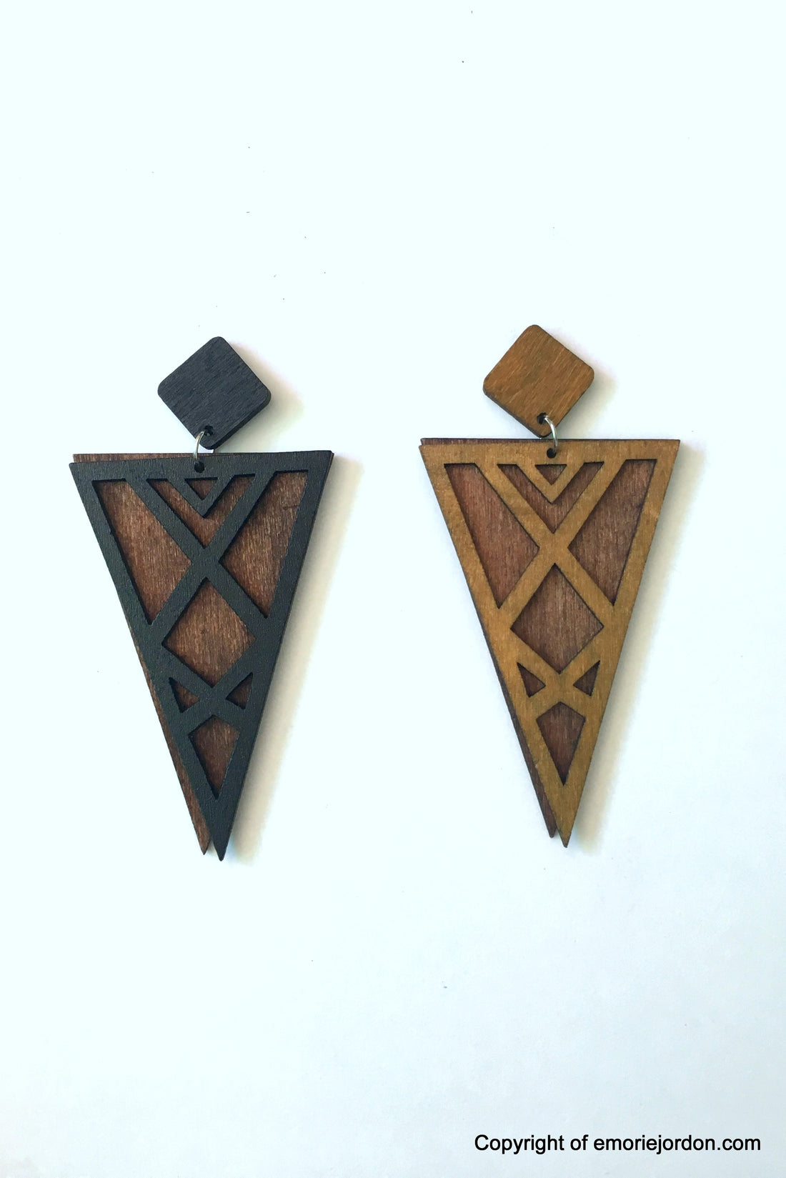 Triangle 2 Layer Earrings