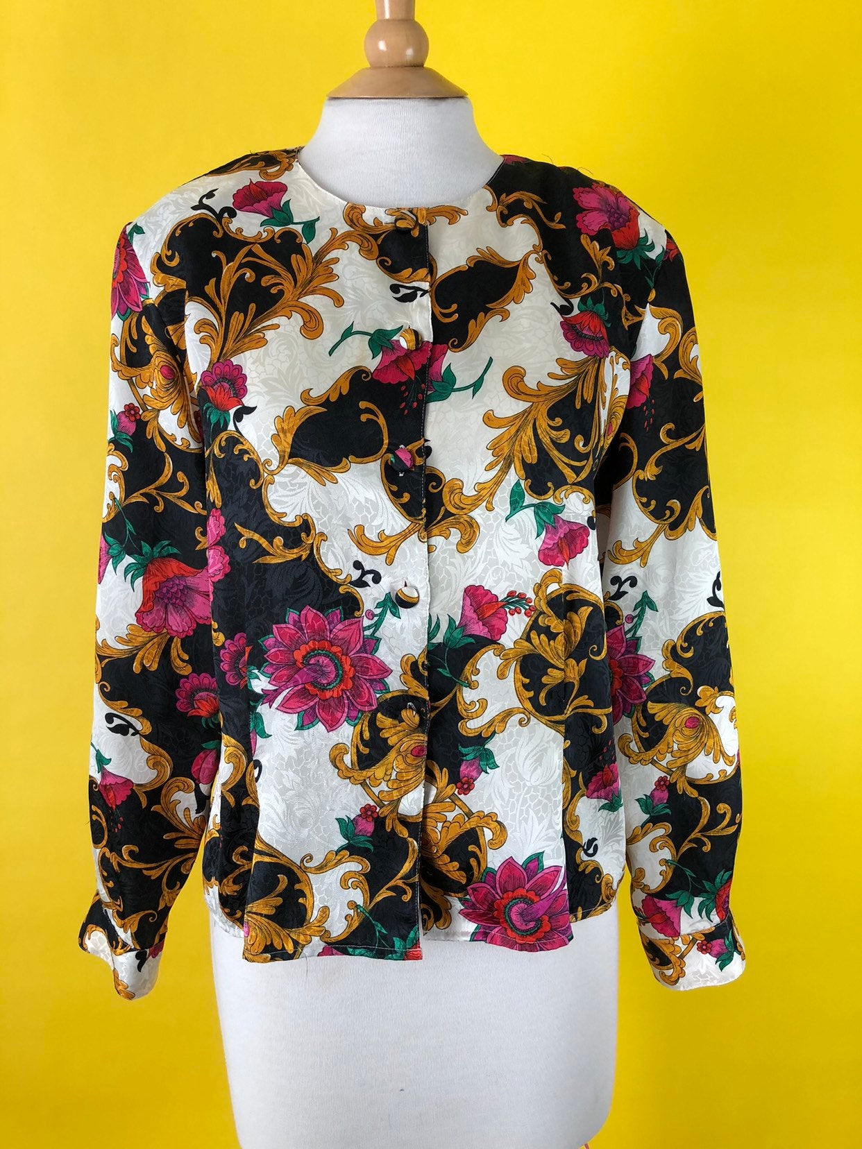 Vintage Canvas Rose cheapest Pattern Blouse