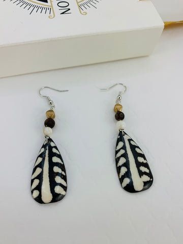 Tear Drop Bone Earrings