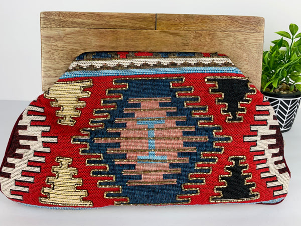 Zawati Beaded Clutch