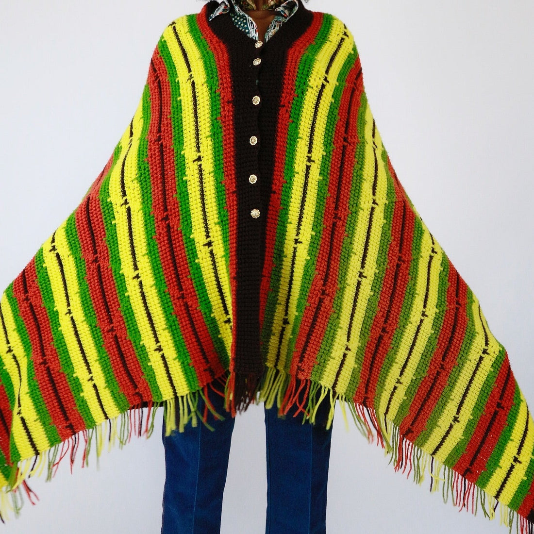 Live: 68 Vintage: Striped Crochet Shawl