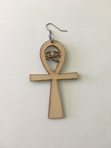 Wadjet Wooden Ankh