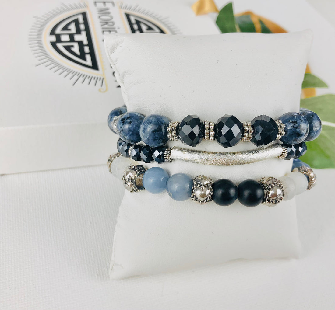 Noble Navy Bracelet Stack