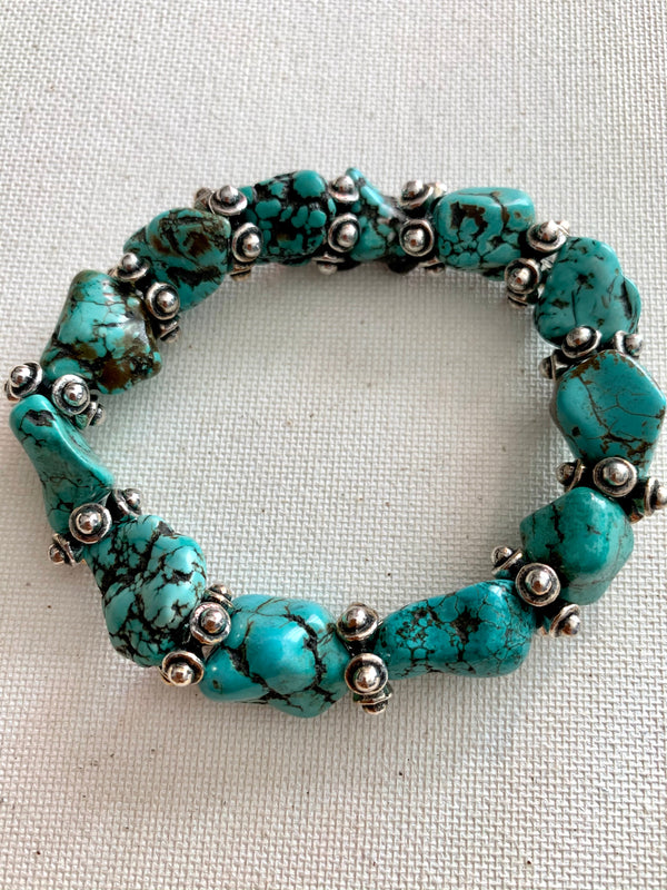 Chunky Turquoise Stone Bracelet