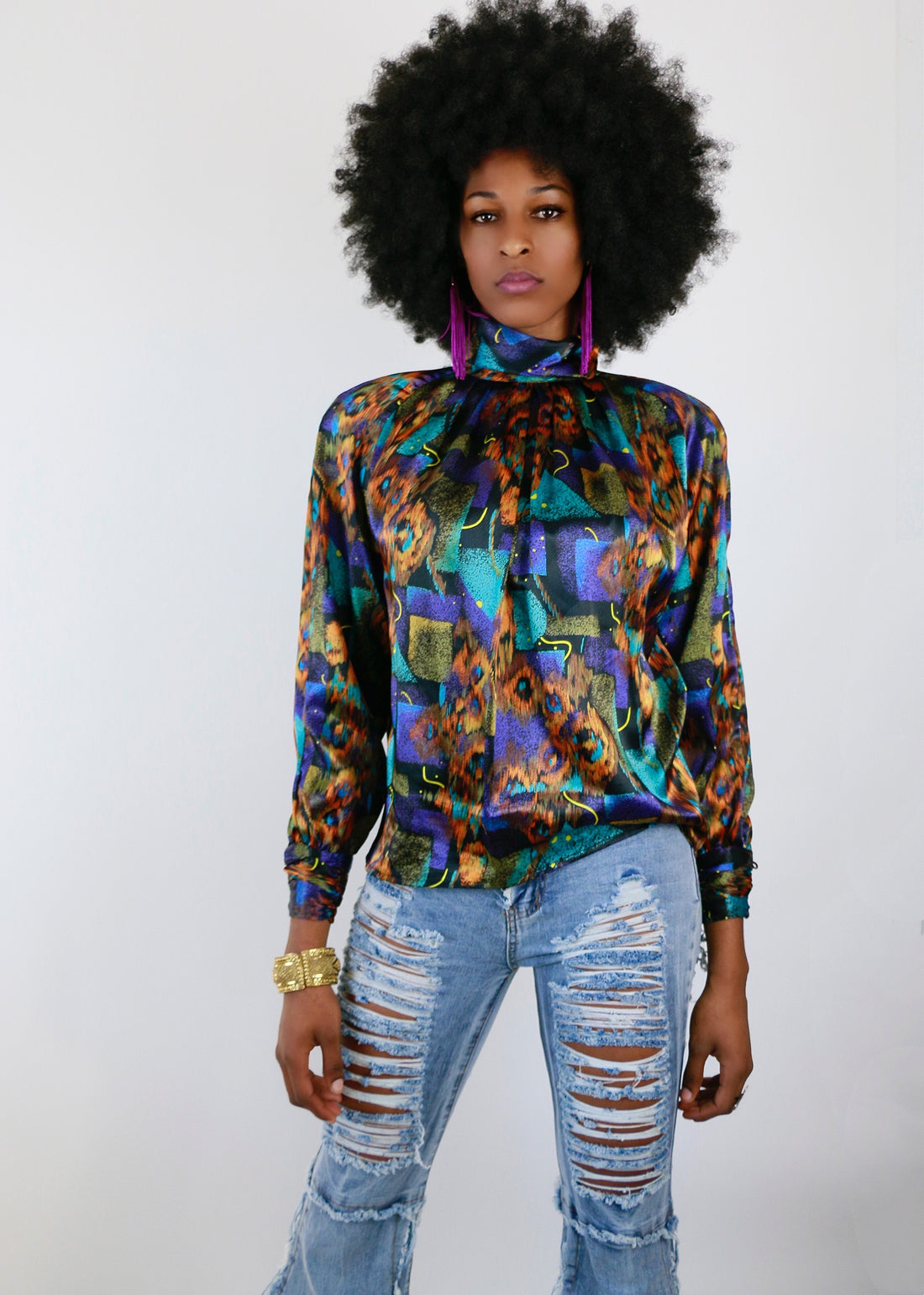 Vintage Worthington 80’s Artsy Blouse