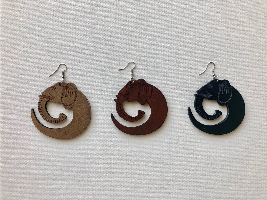 Elephantine Wooden Earrings