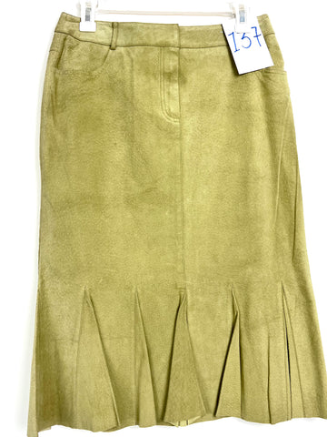 Live: 137 Suede Skirt with Godet hem