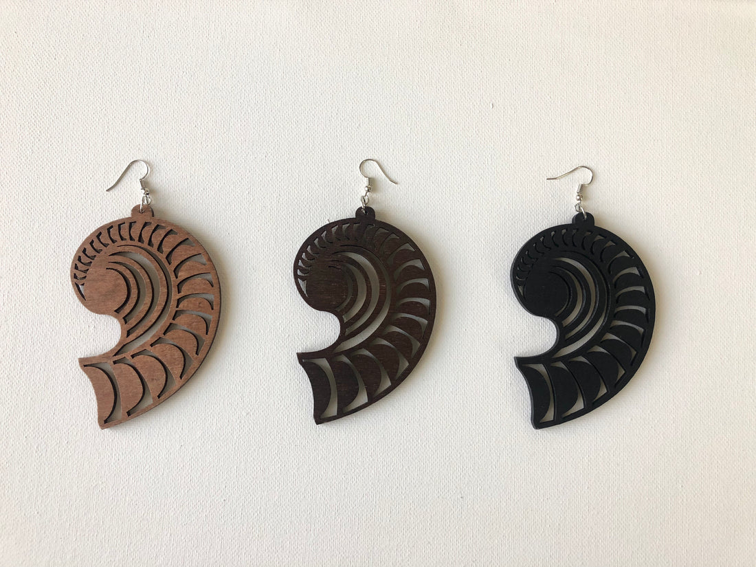 Shell Wooden Earrings