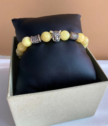 Yellow Jasper Leopard Bracelet