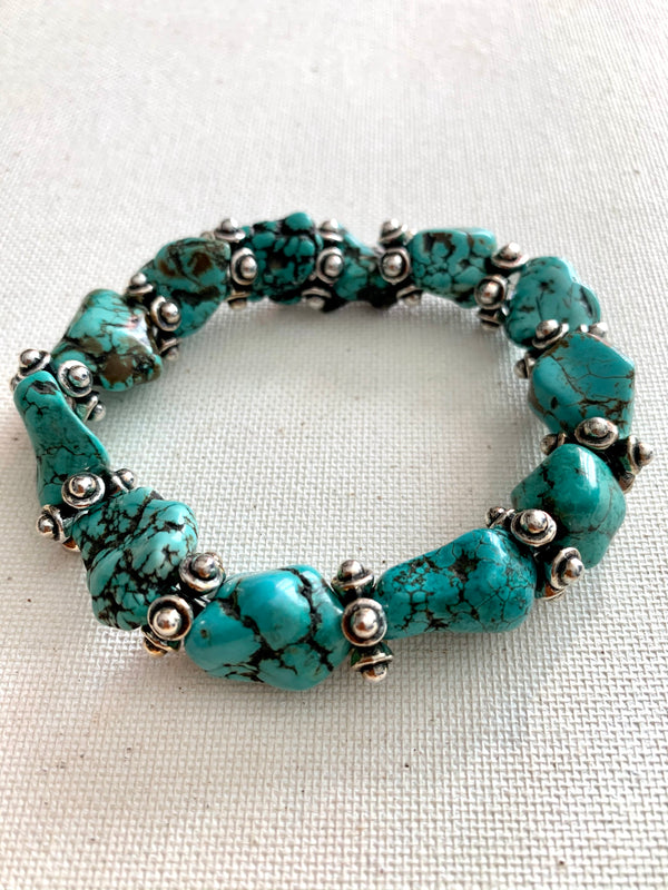 Chunky Turquoise Stone Bracelet