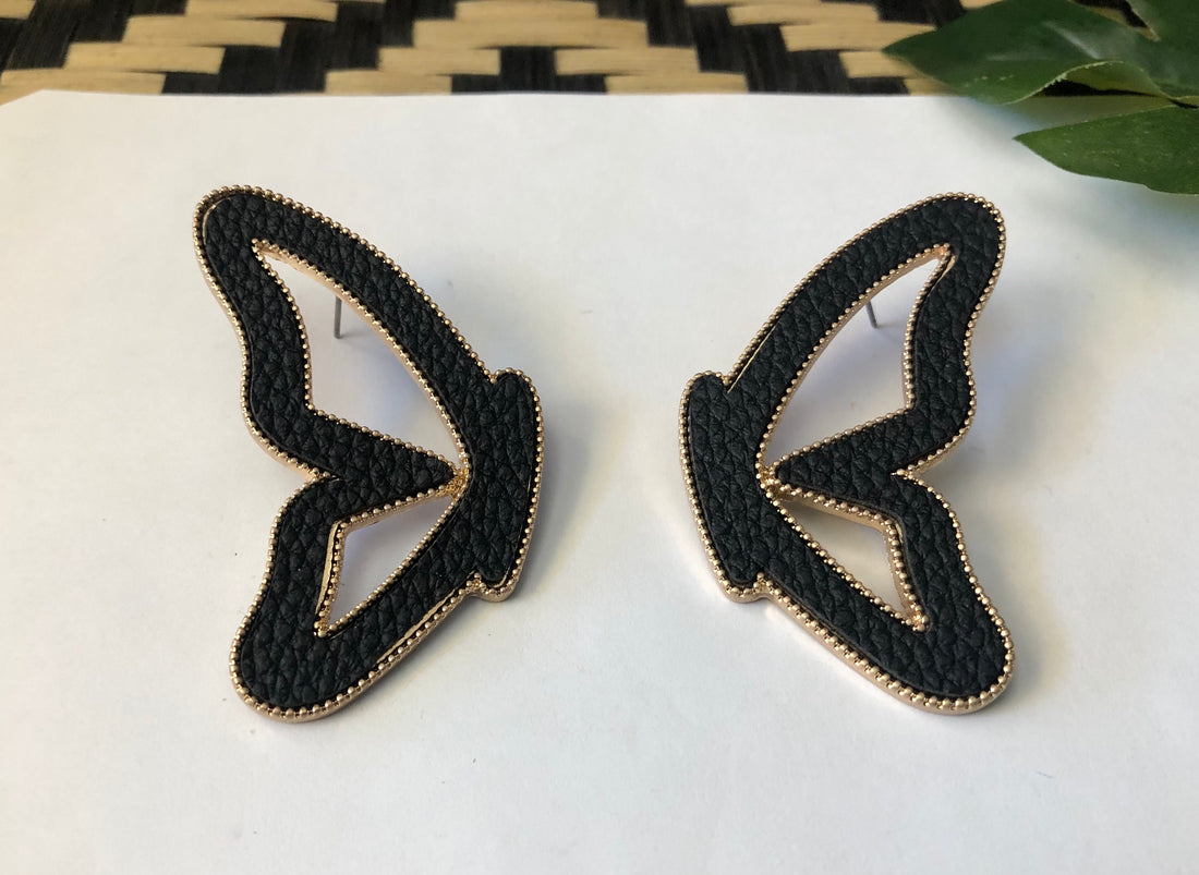 Black Butterfly Earrings