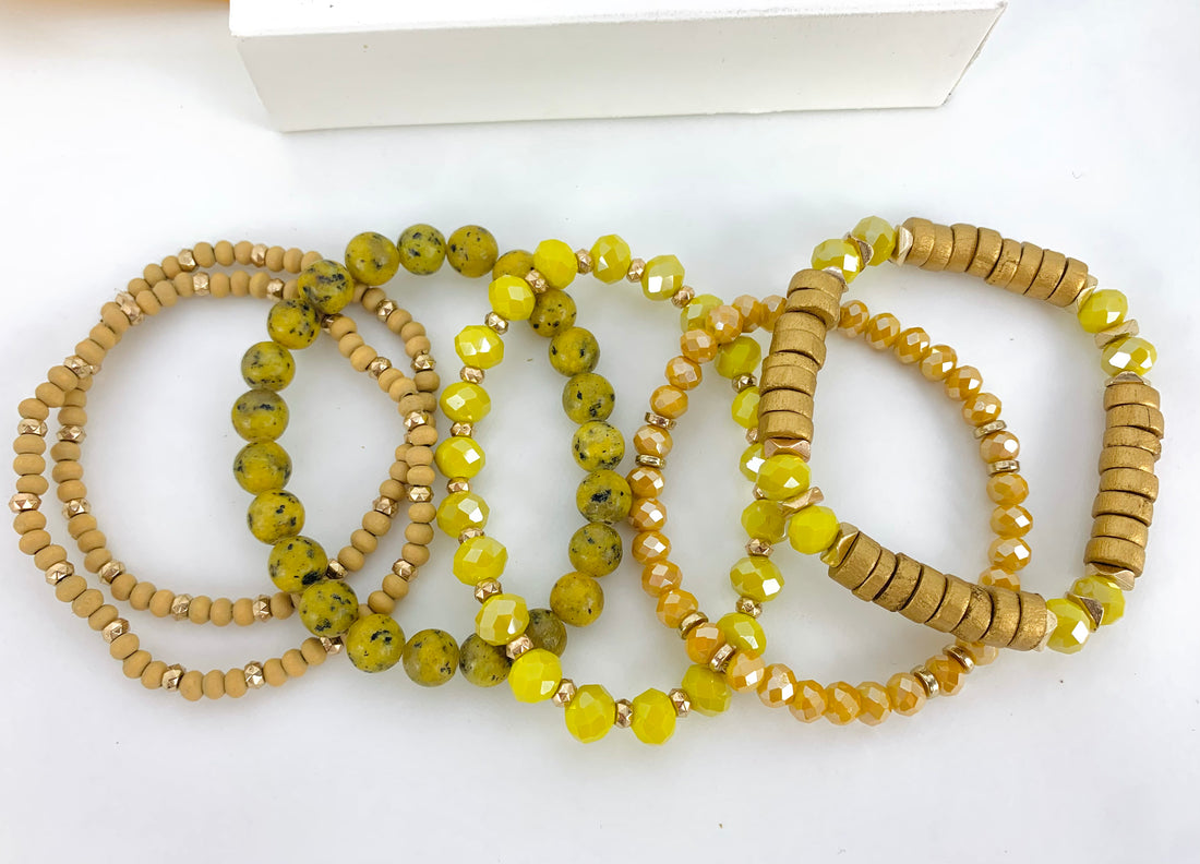 Egyptian Sun Bracelet Stack