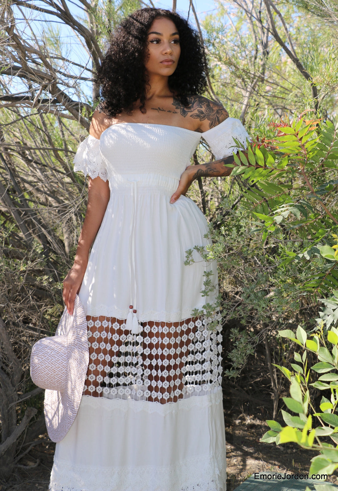 Whimsical White Maxi Dress