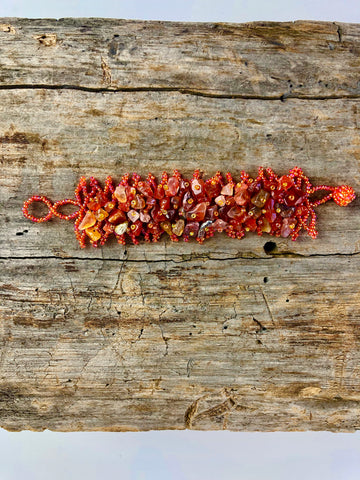 Orange Jiwe Bracelet