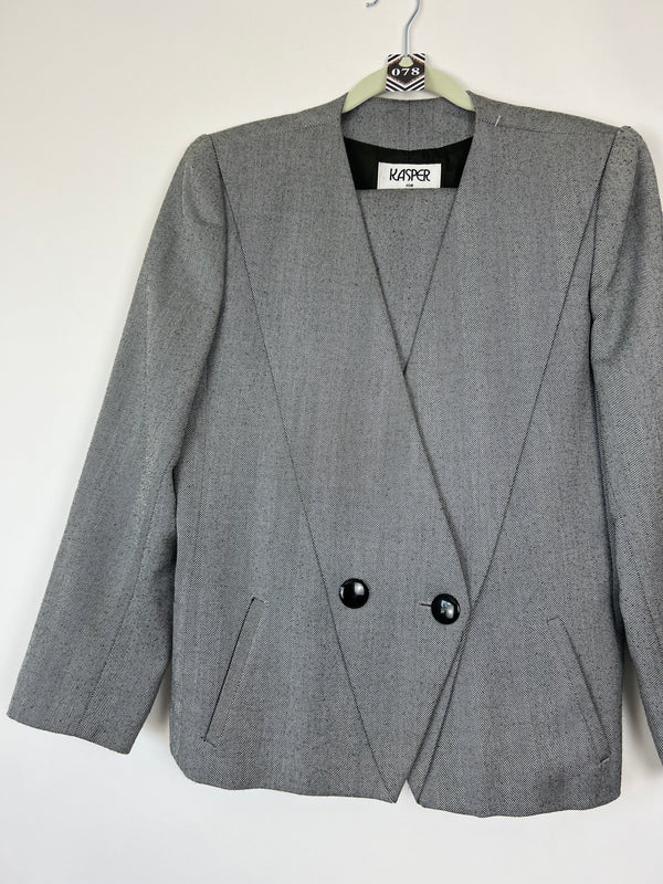 Live: 78 Vintage V Cut 2 PC Skirt Suit