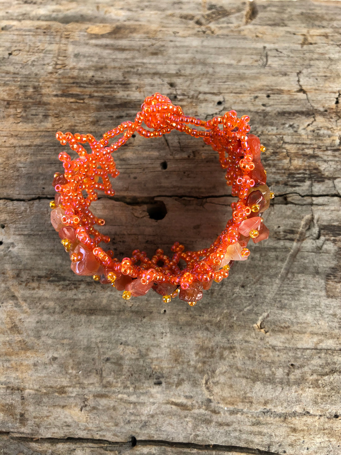 Orange Jiwe Bracelet