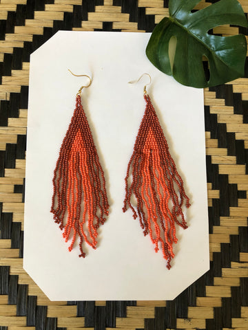 Beaded Ombre Chandelier Earrings