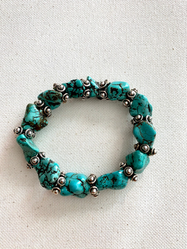 Chunky Turquoise Stone Bracelet