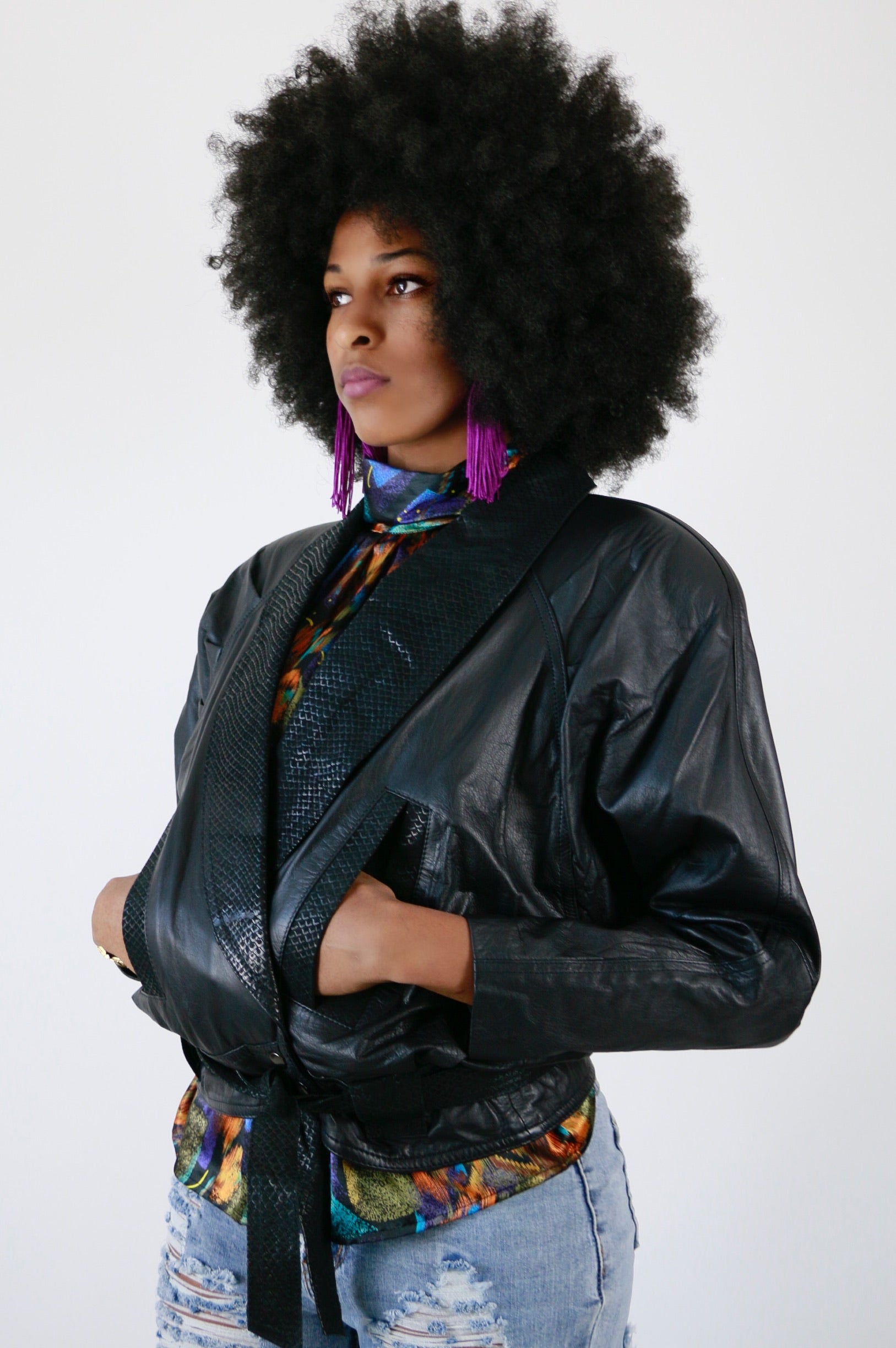 Live: 51 Vintage 80's Leather Bomber Jacket – emoriejordon