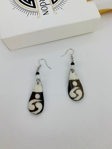 Yang Yak Bone Earrings