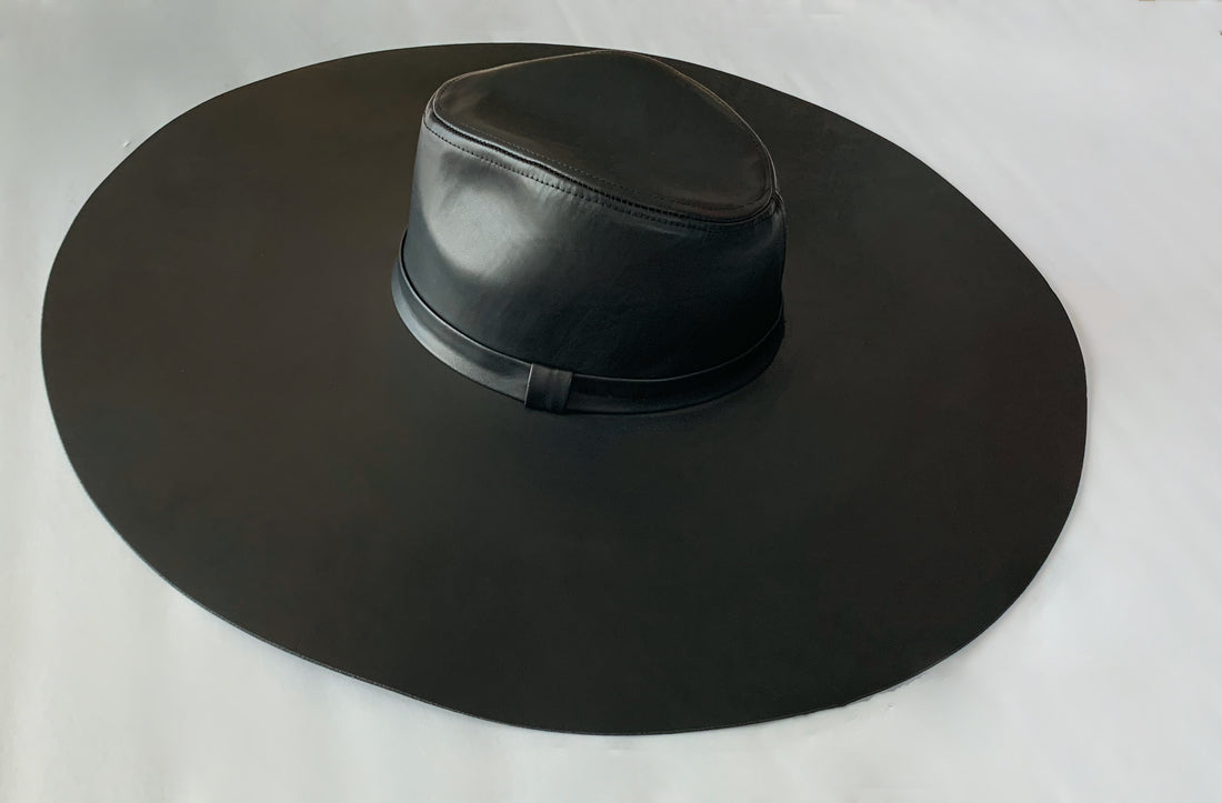 Sade Oversized Vegan Leather Hat