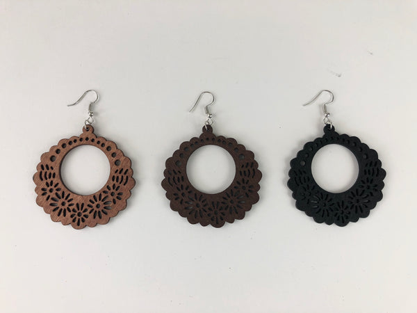 Bloom Wooden Earrings