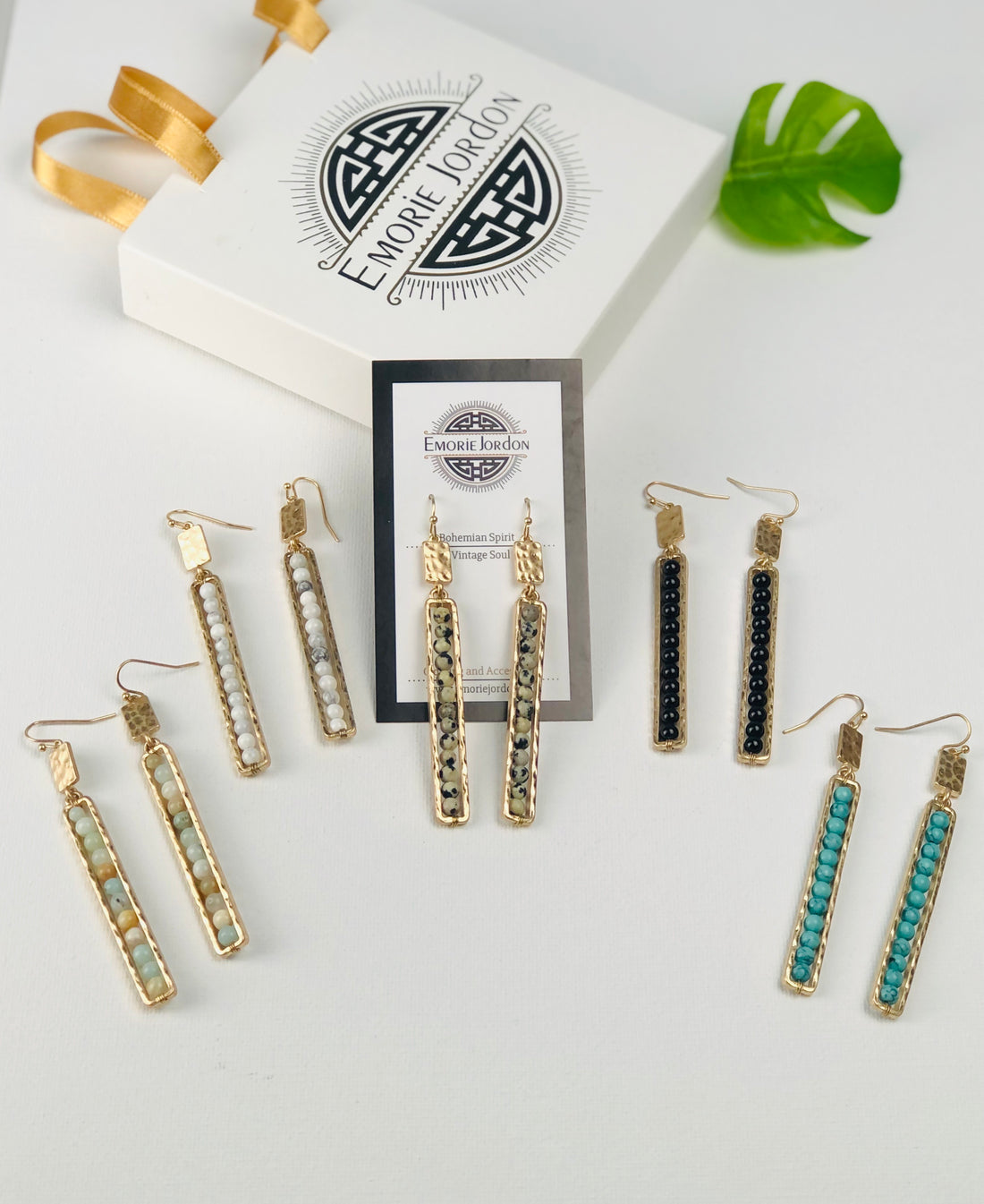 Vertical Beaded Earrings