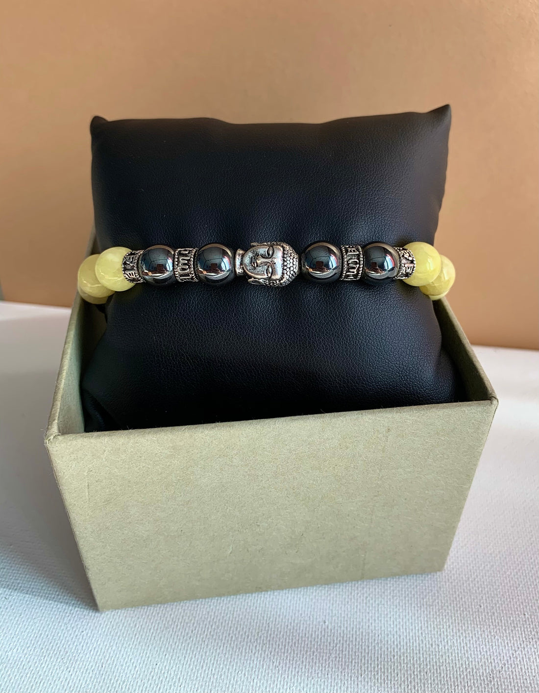 Yellow Jasper Buddha Bracelet