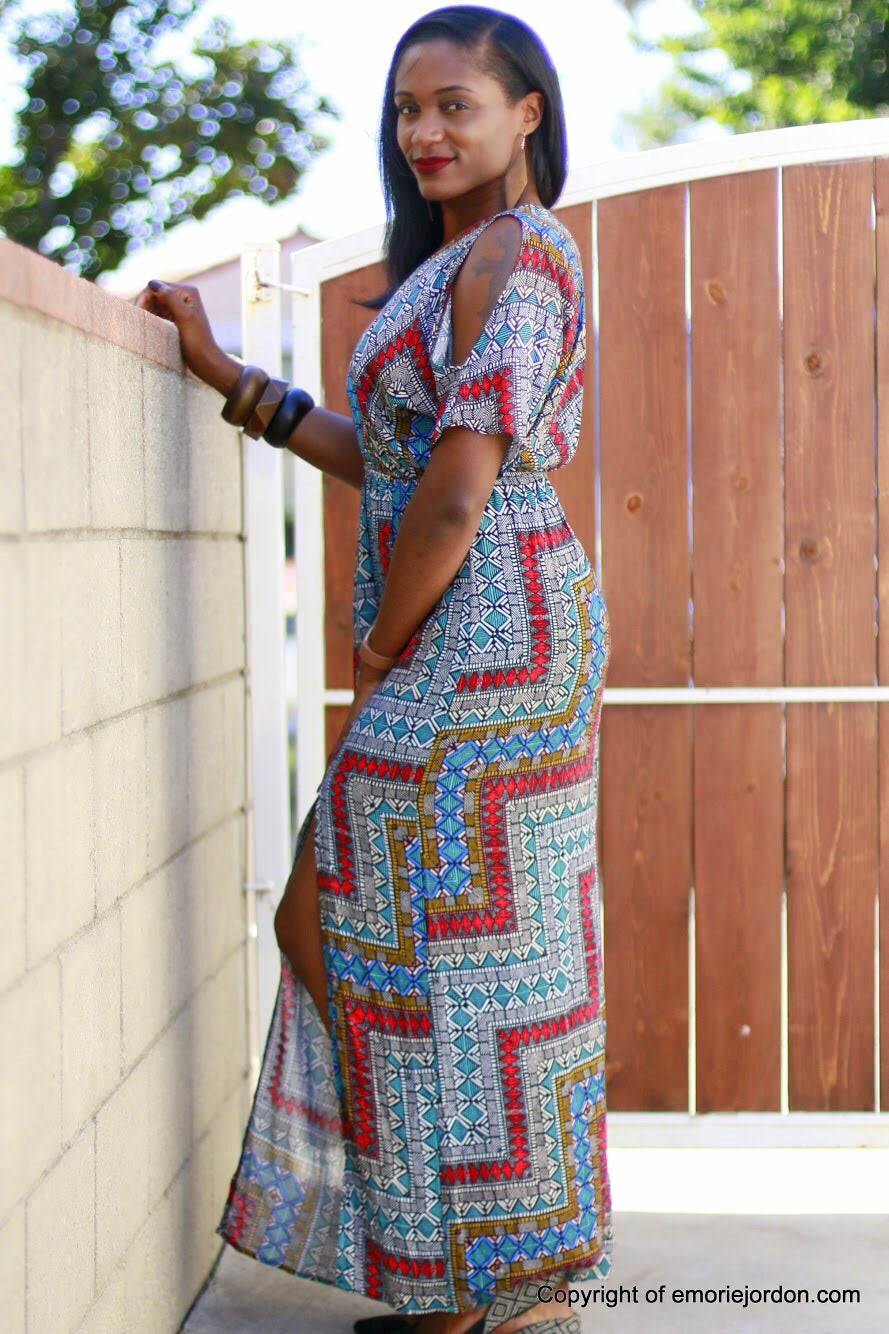 Zoria Tribal Maxi Dress