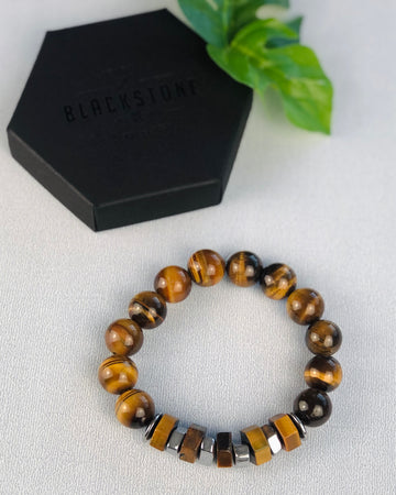 Tiger’s Eye Hexagon Bracelet